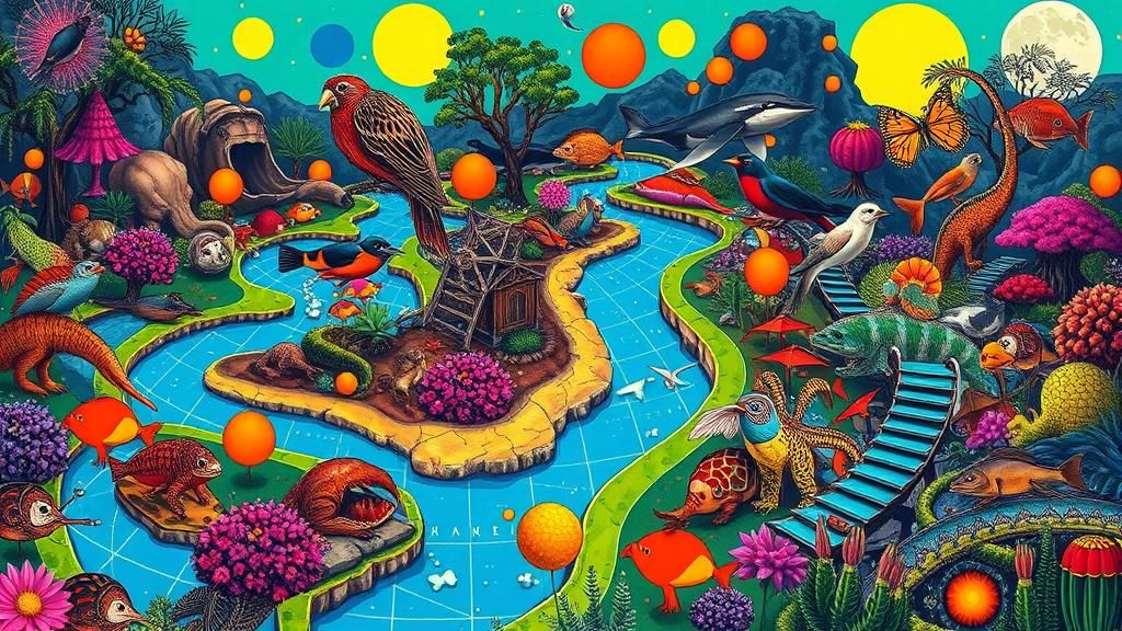 Ecological Biopunk Globe Teeming with Life and Wonder