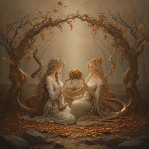 Broken Adam and Eve in a Tender Embrace, Serpent Entwined