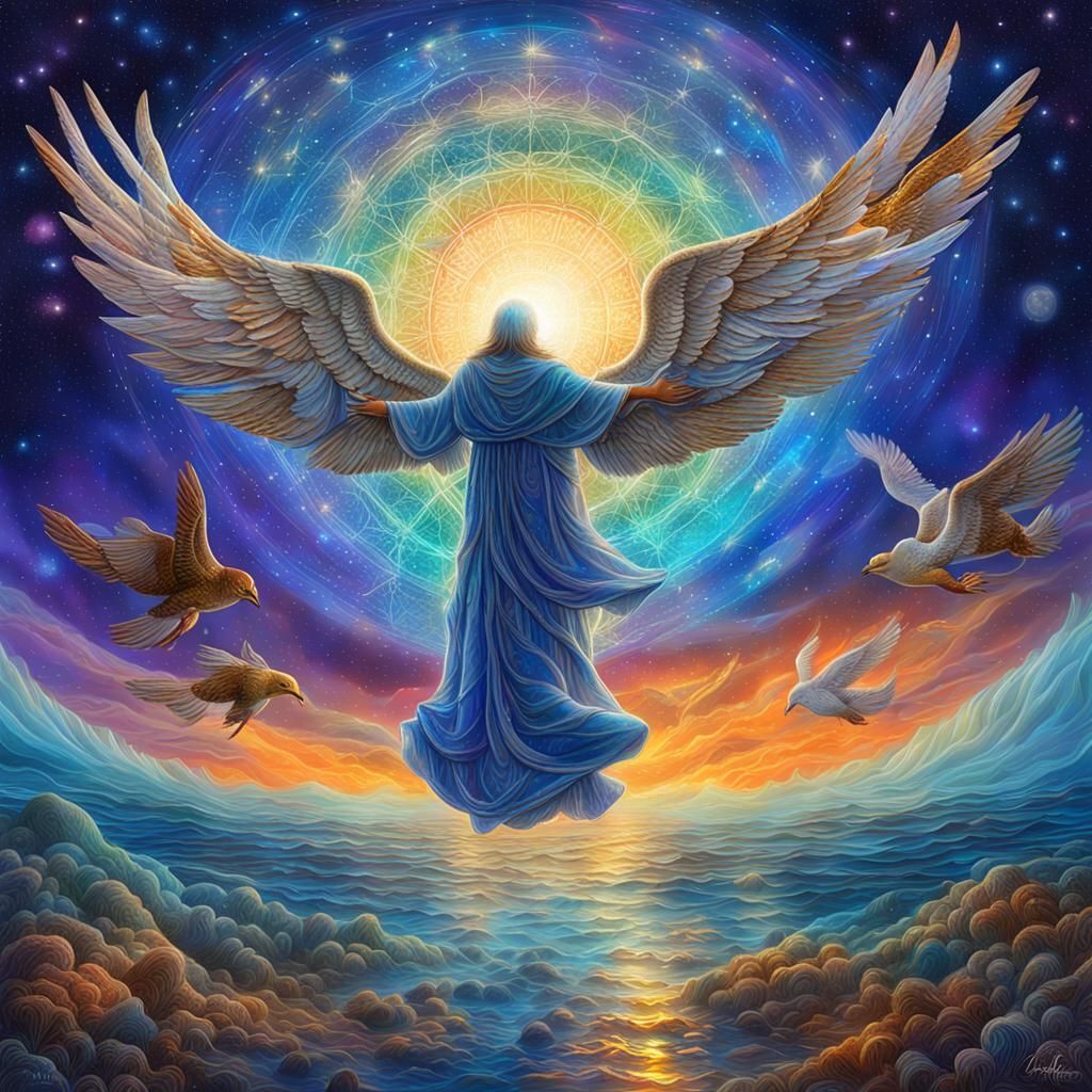 Celestial Journey in Cosmic Holographic Aesthetic