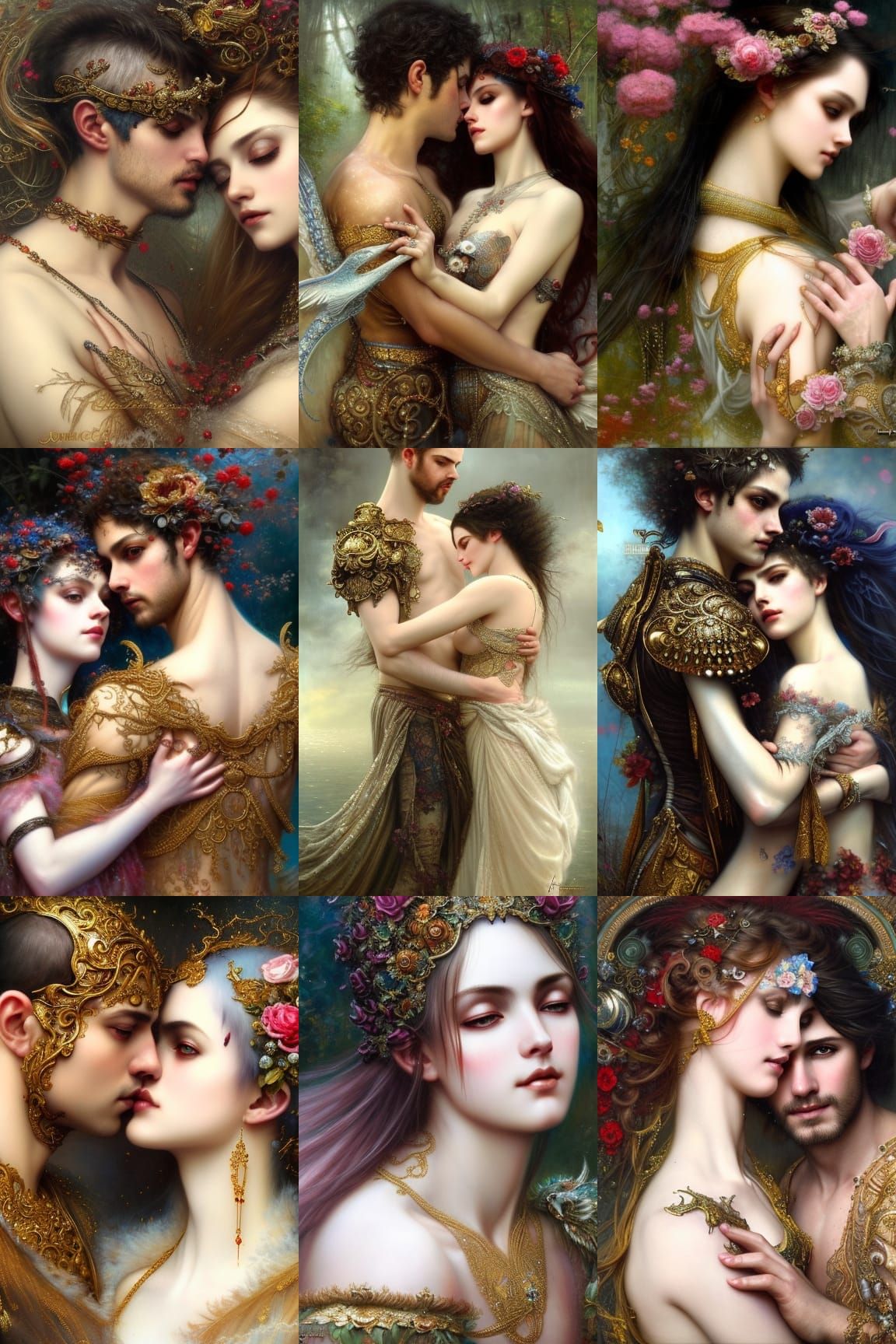 Ethereal Fantasy Lovers in Hyperrealistic Detail