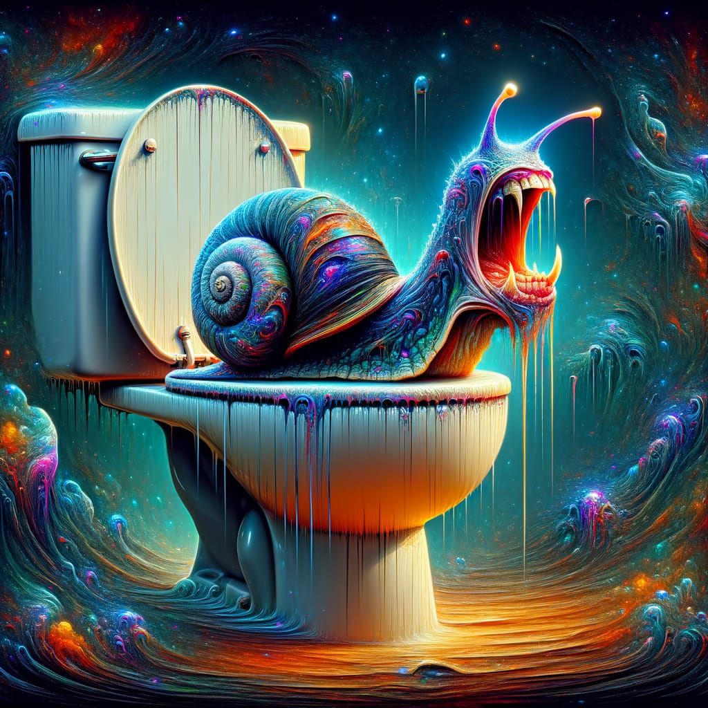 Mystical Snail on Porcelain Throne