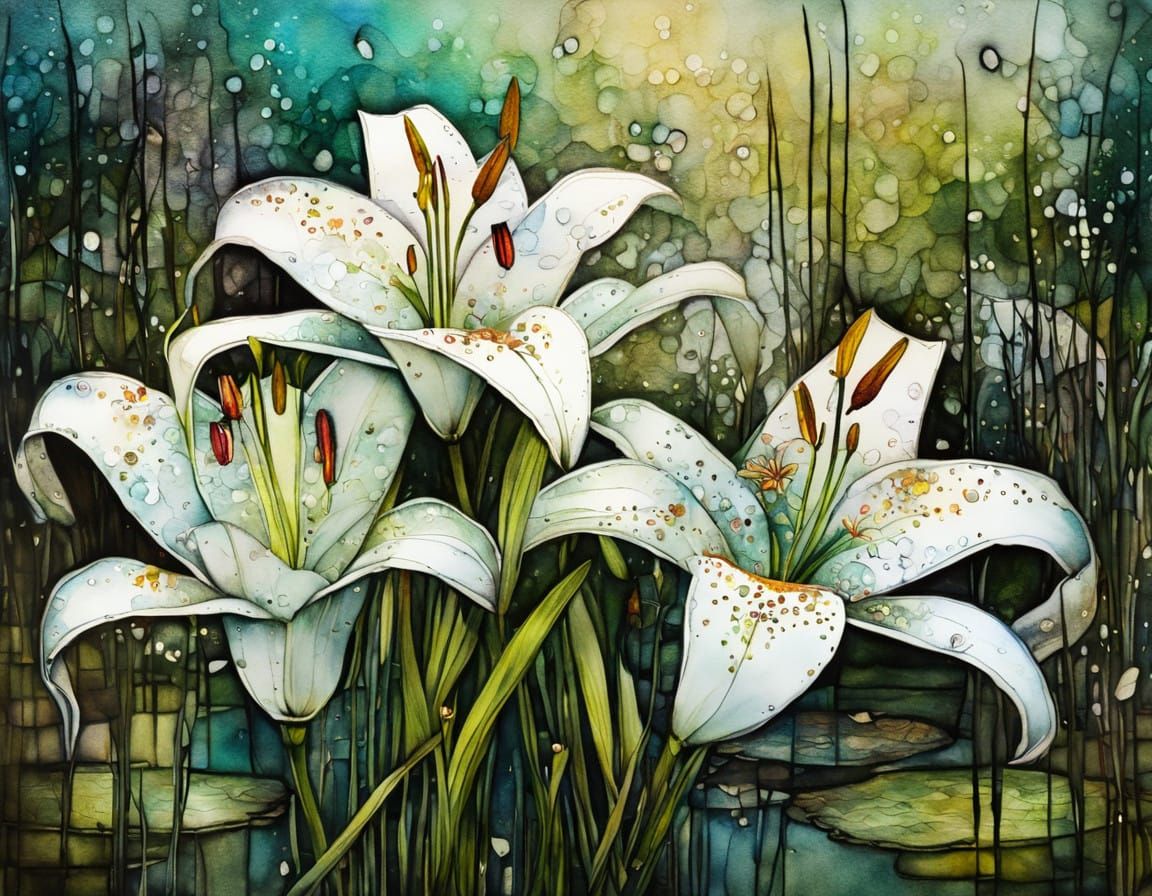 Surreal Floral Masterpiece in Triadic Colors