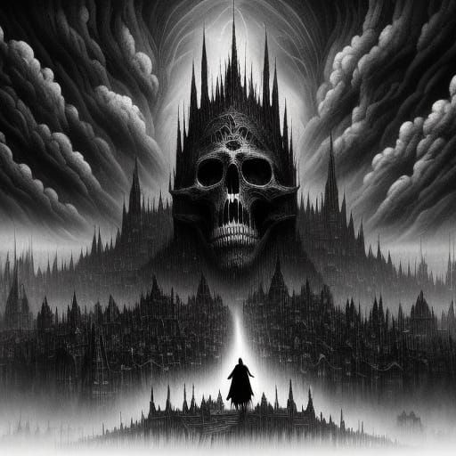 Ominous Dark Fantasy Art of Terrible People