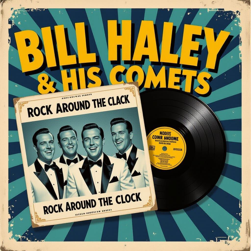 Surreal Album Cover Inspired by Bill Haley & His Comets
