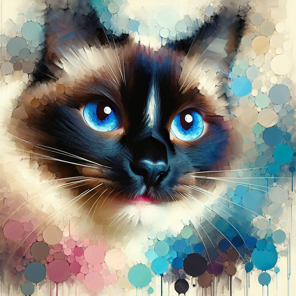 Beautiful Siamese Cat in Soft Focus