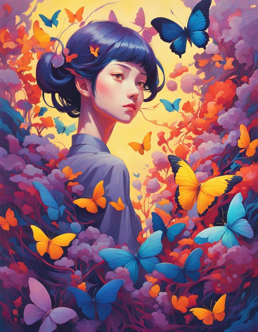 Butterfly Anime Girl
