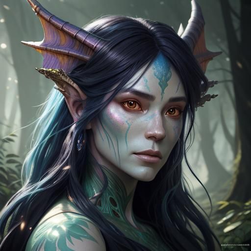 Fey Dragon Hybrid Spirit of the Enchanted Forest