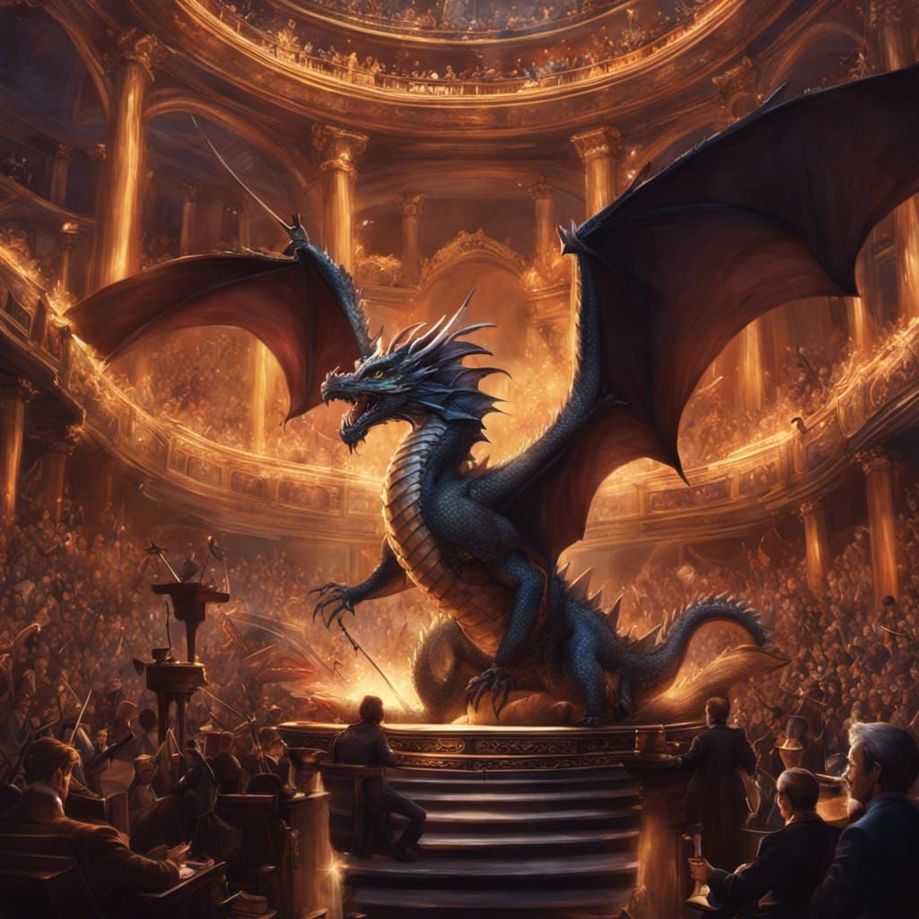 Dragon Conductor Directs a Magical Creature Orchestra