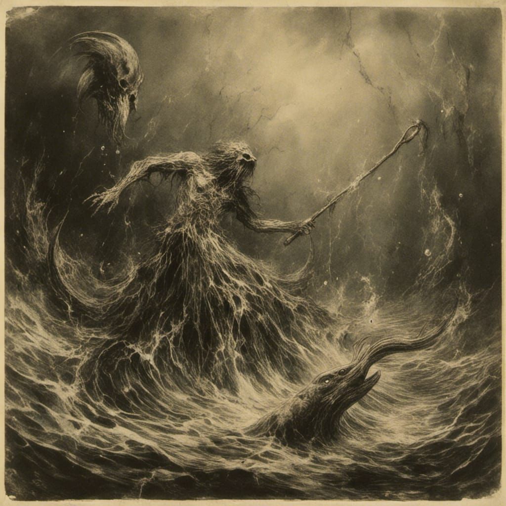 <lora:Macabre:1.0>
The little Mermaid, Triton killer