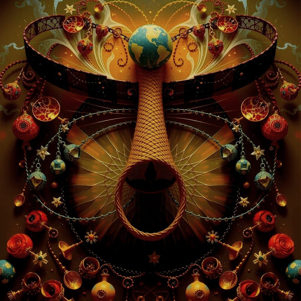 Abstract Swirling Vortex of Dynamic Motion