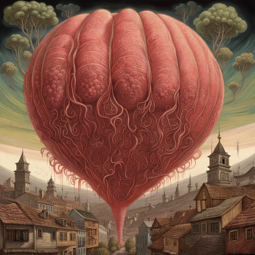 Surreal Watermelon Monstrosity Dominates Chalk-Art Town