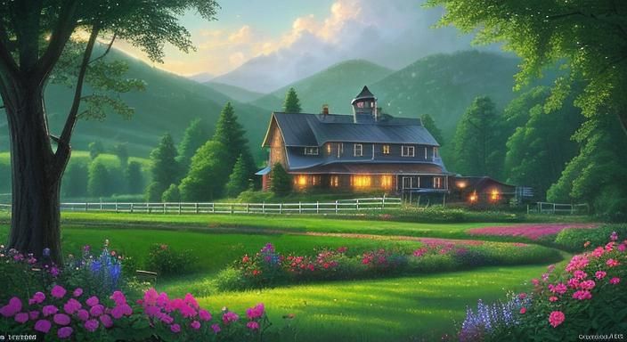 Charming Farmhouse in Whimsical Winter Wonderland Style