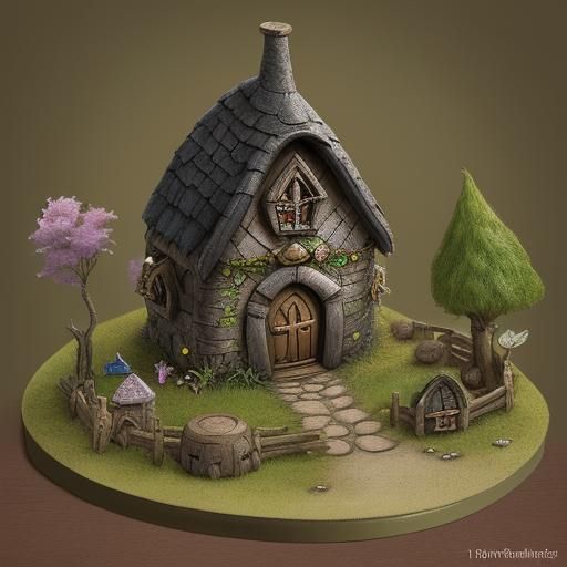 Whimsical Miniature Fairy House Art