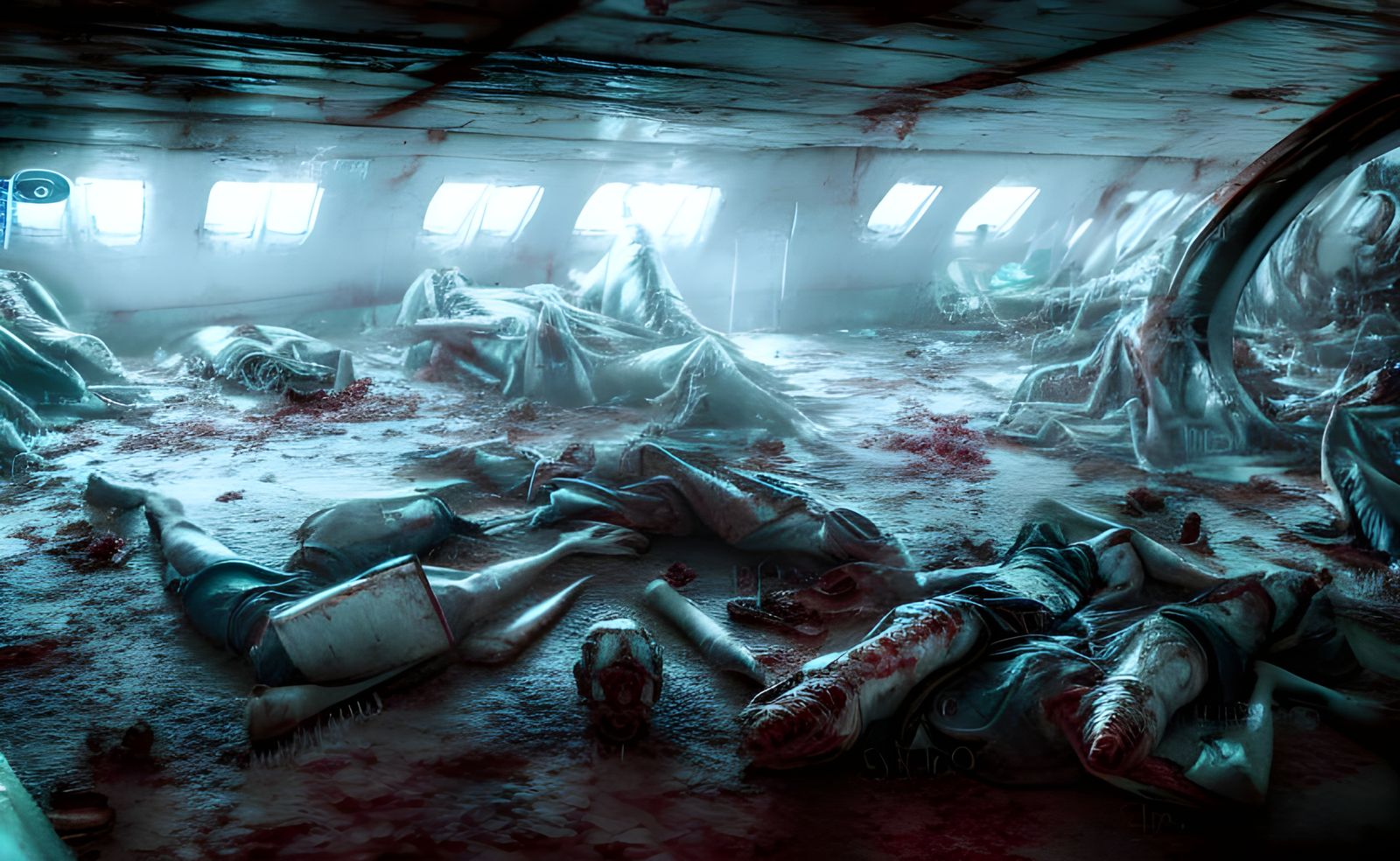 Alien ship bloody destruction