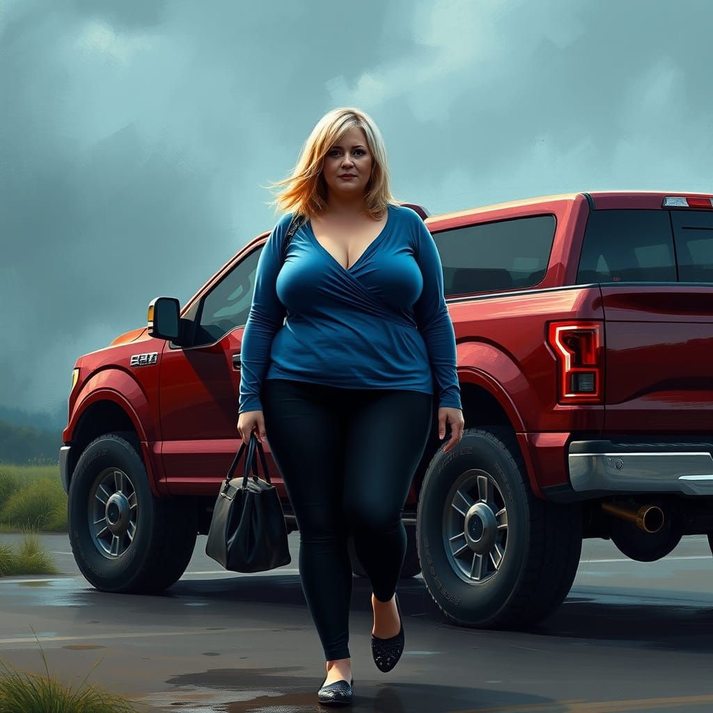 Surrealistic Portrait of a Woman in a Dark Fantasy Landscape