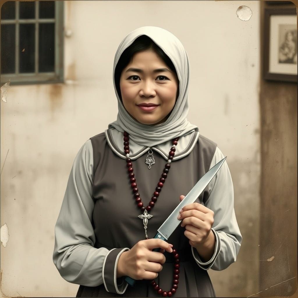 Motherly Assassin in Modest Attire