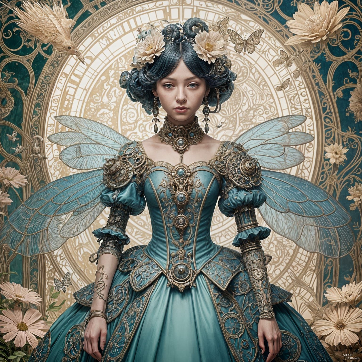 Cyborg Fairy Queens in Whimsical Fantastical Realm