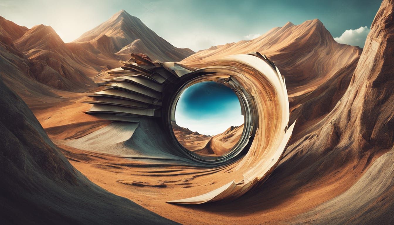 Surrealist Landscape in Dynamic Motion