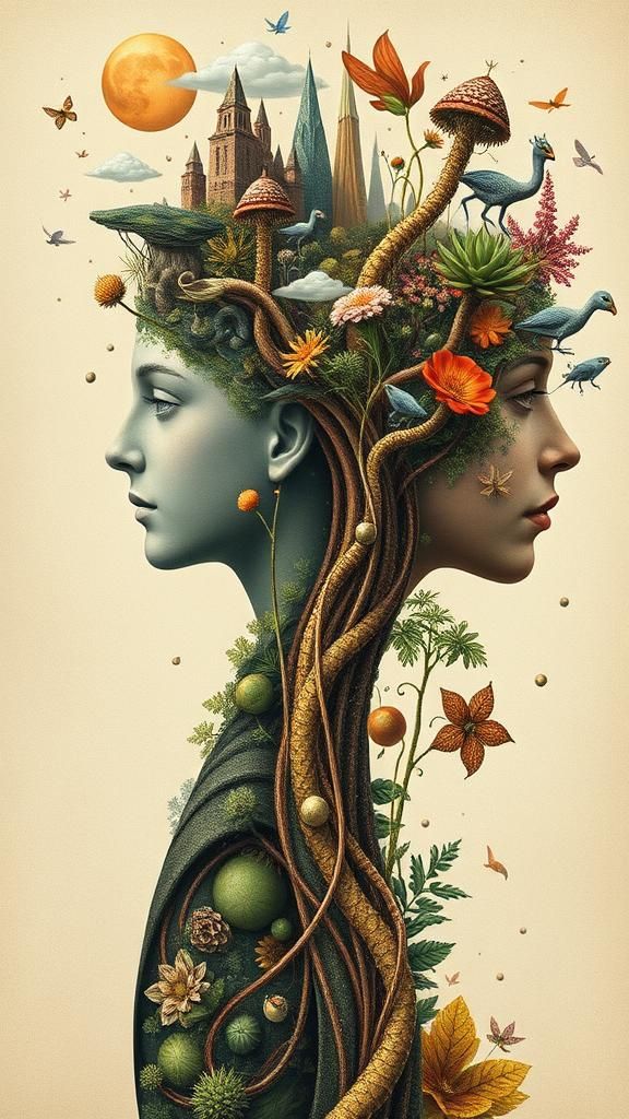 Surreal Duality with Intricate Alien Flora