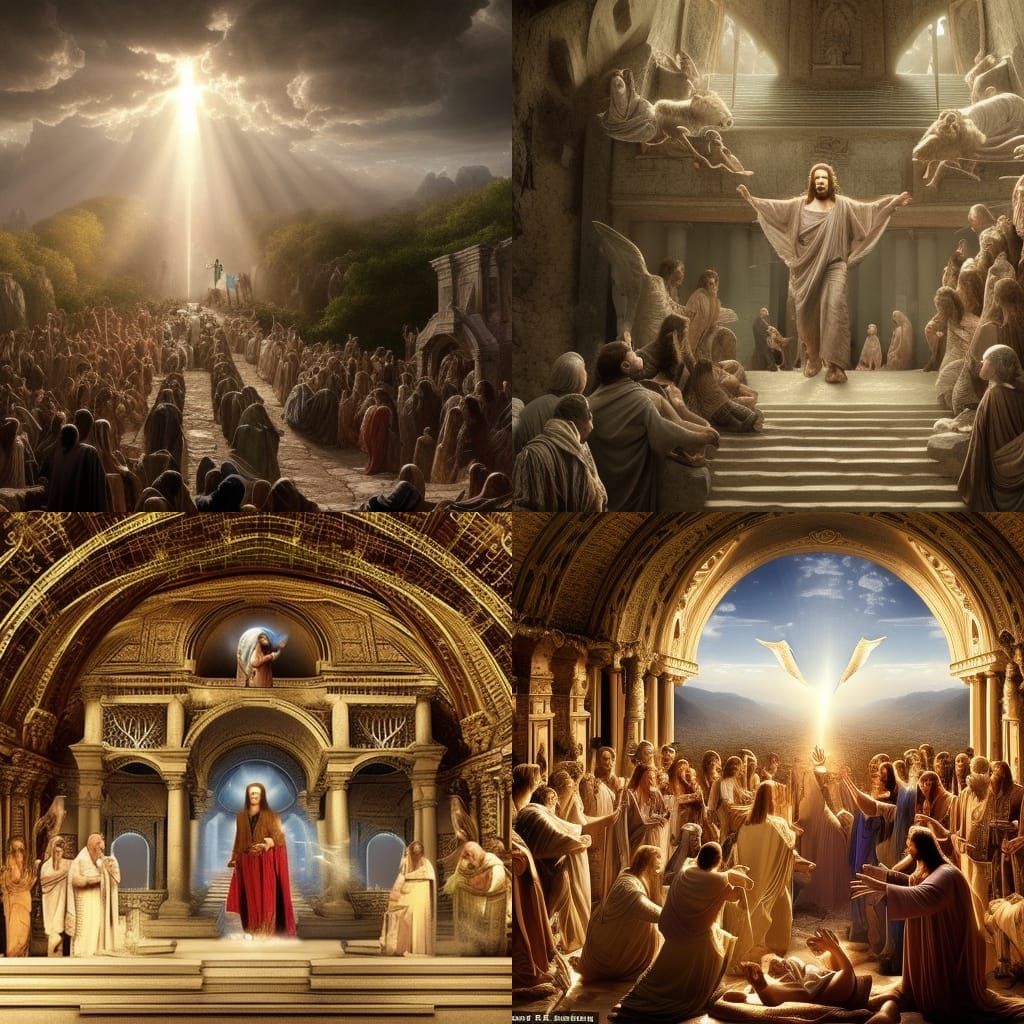 Jesus Resurrection in a Detailed Digital Matte Painting