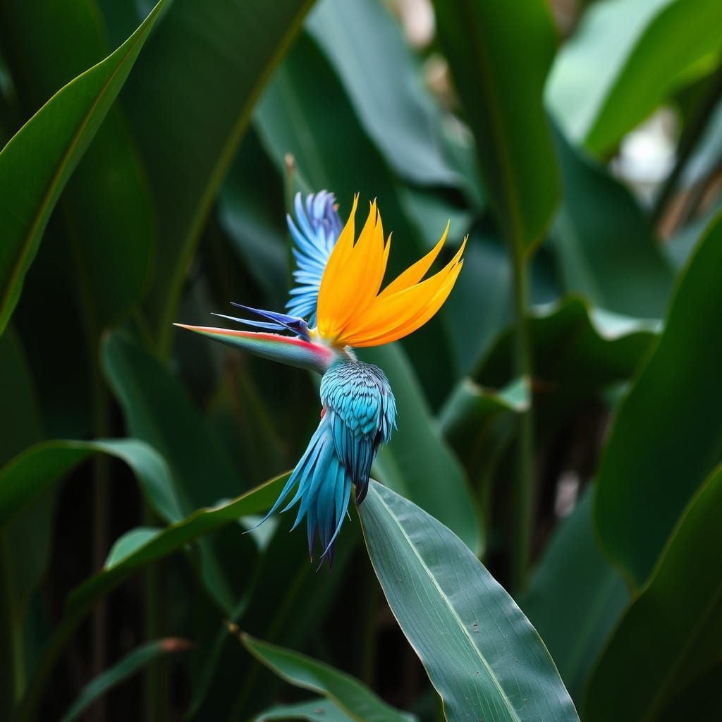 Exotic Tropical Flower in Bloom