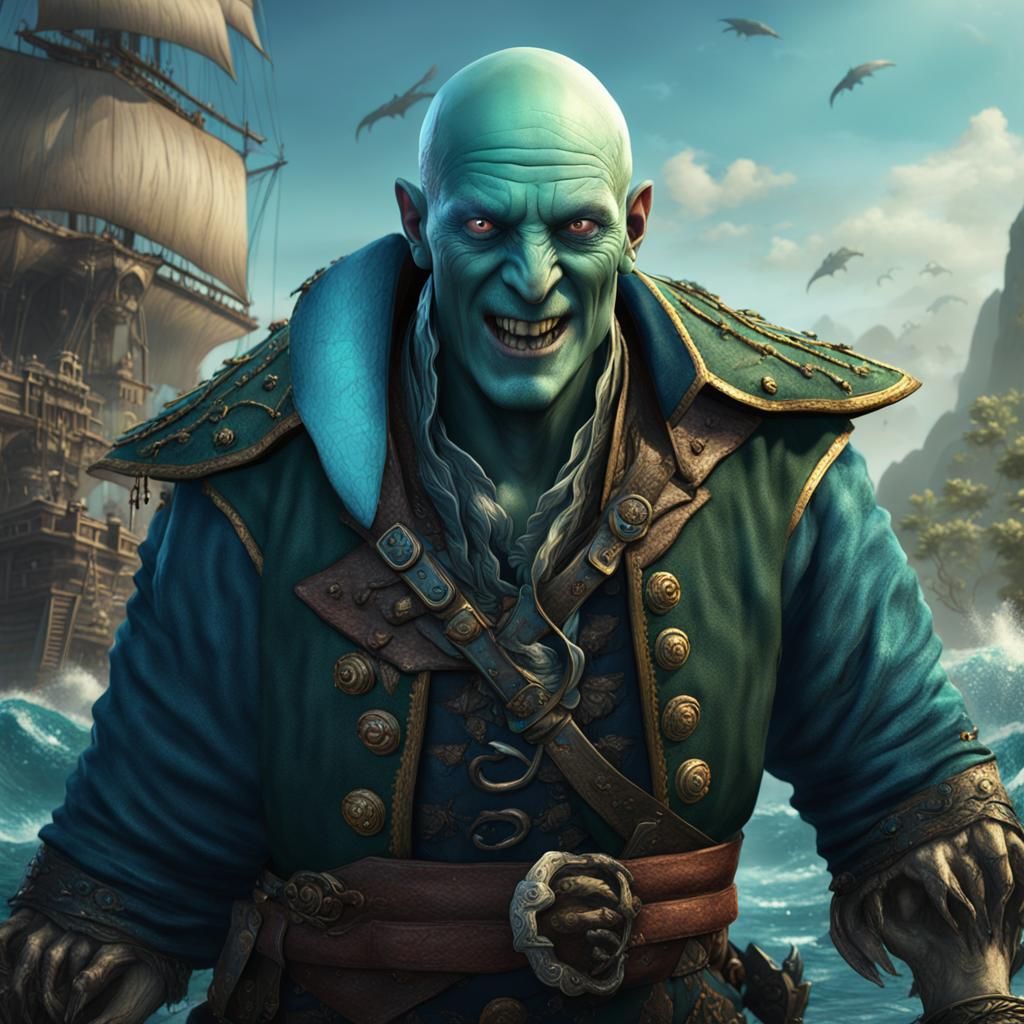 Fantasy Pirate Azarketi in Detailed Matte Painting