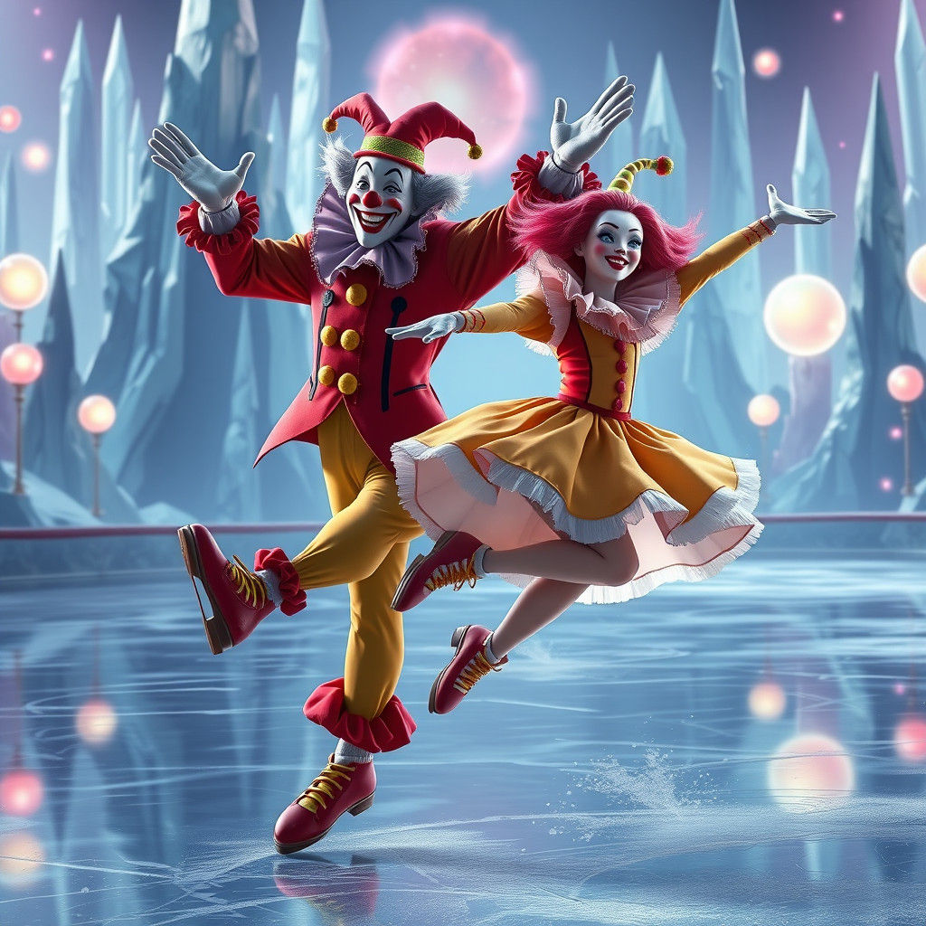 Two Clowns Figure Skating