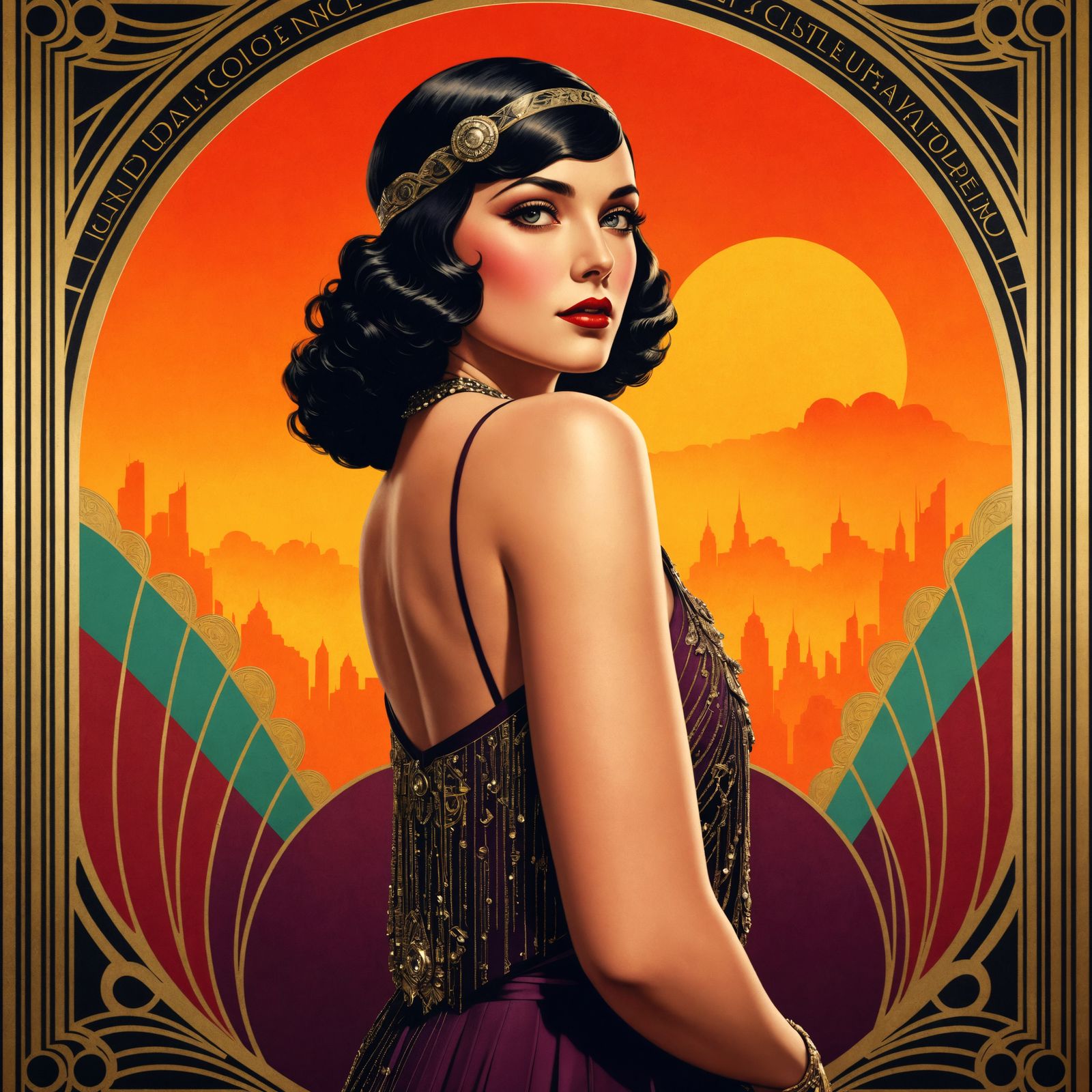 Elegant Art Deco Movie Poster