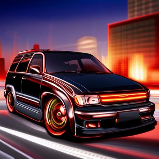 Custom Lowrider 2001 Toyota 4Runner: Neon Nights