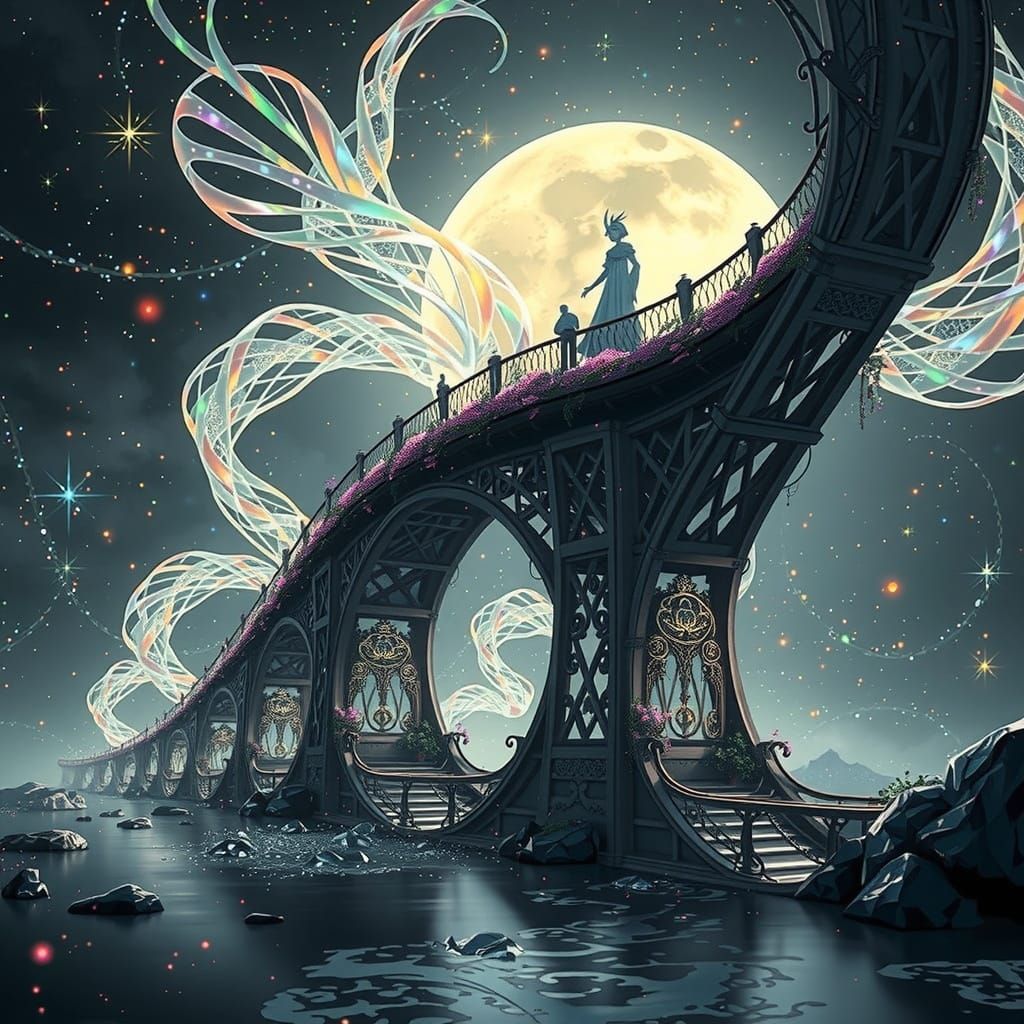 Ethereal Bridges to the Moon in a Whimsical, Glittering Land...