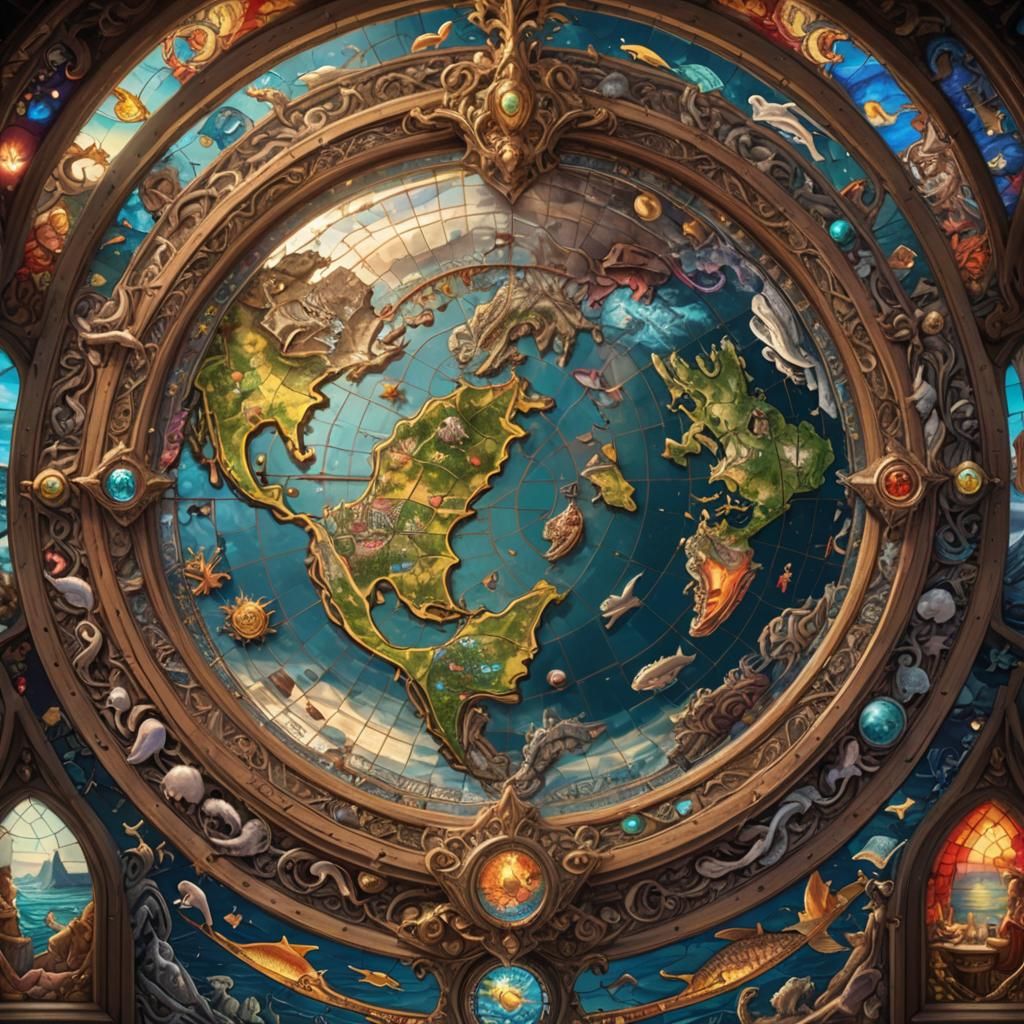 Fantasy Flat Earth Concept Art