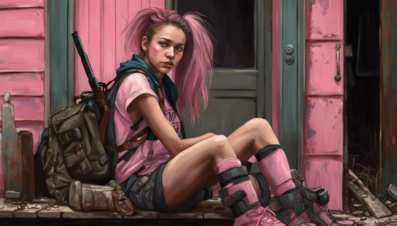 Teenage Girl in Post-Apocalyptic New York City