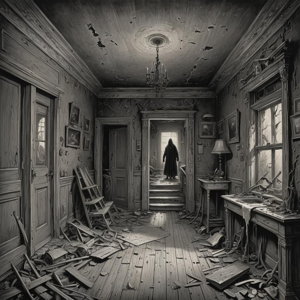 Haunted Mansion in a Gothic Horror Style