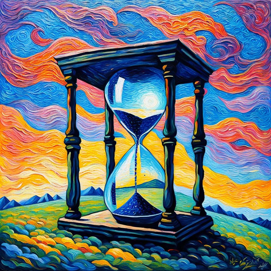 Ephemeral Timeless Moment in Neo-Impressionist Oil Painting