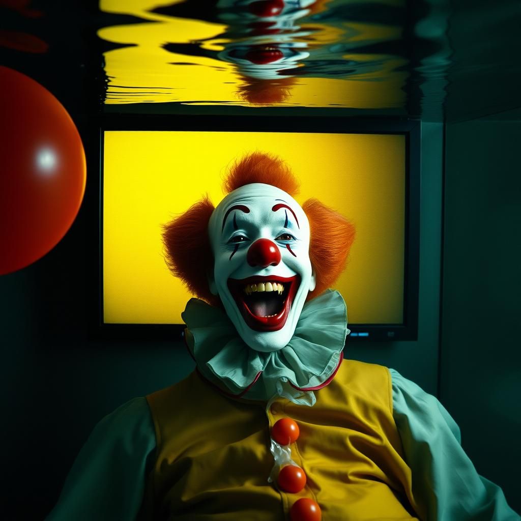 Clown's Maniacal Gaze Embodies Liminal Fear