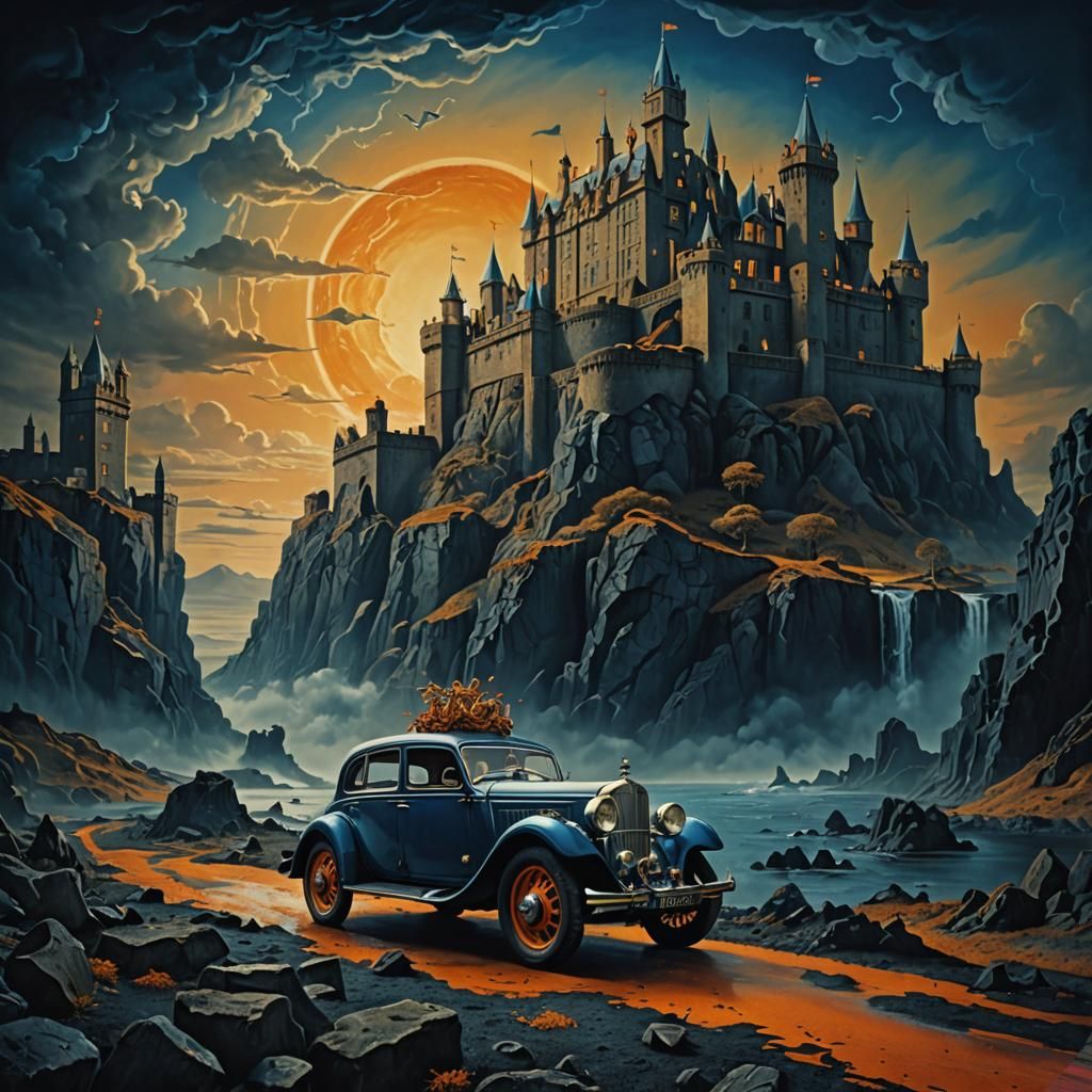 Ethereal Surrealist Vessels Under Cinematic Spotlight