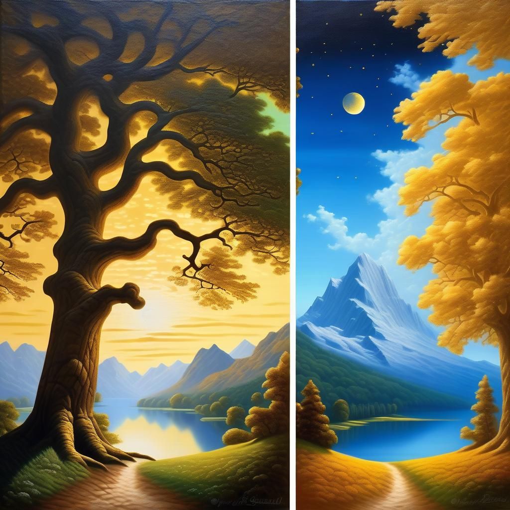 Timeless Tree in Luminous Light