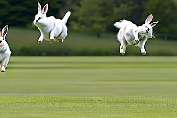 Bouncy Happy Rabbits in Joyful Leap