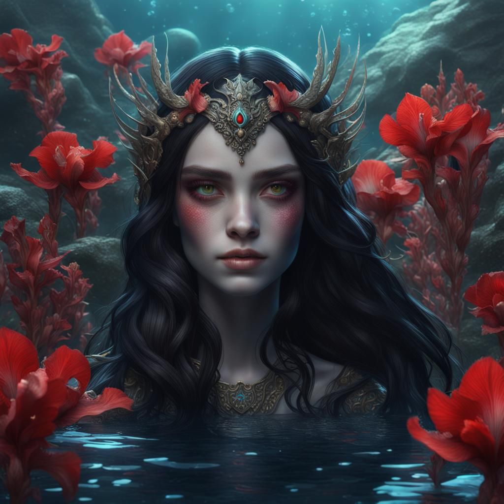 Enchanted Mermaid in Rich Fantasy Art