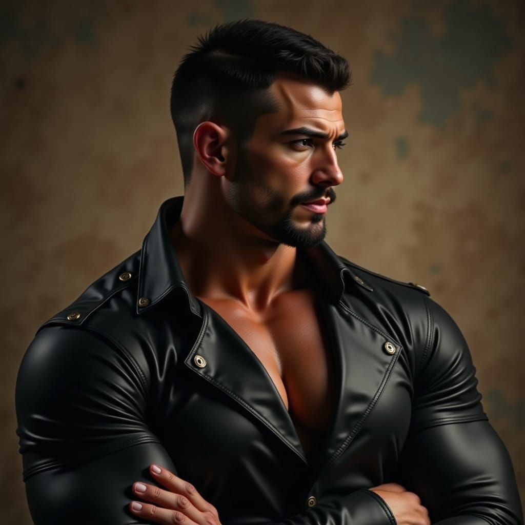 Dramatic Portrait of a Handsome Spaniard in Chiaroscuro