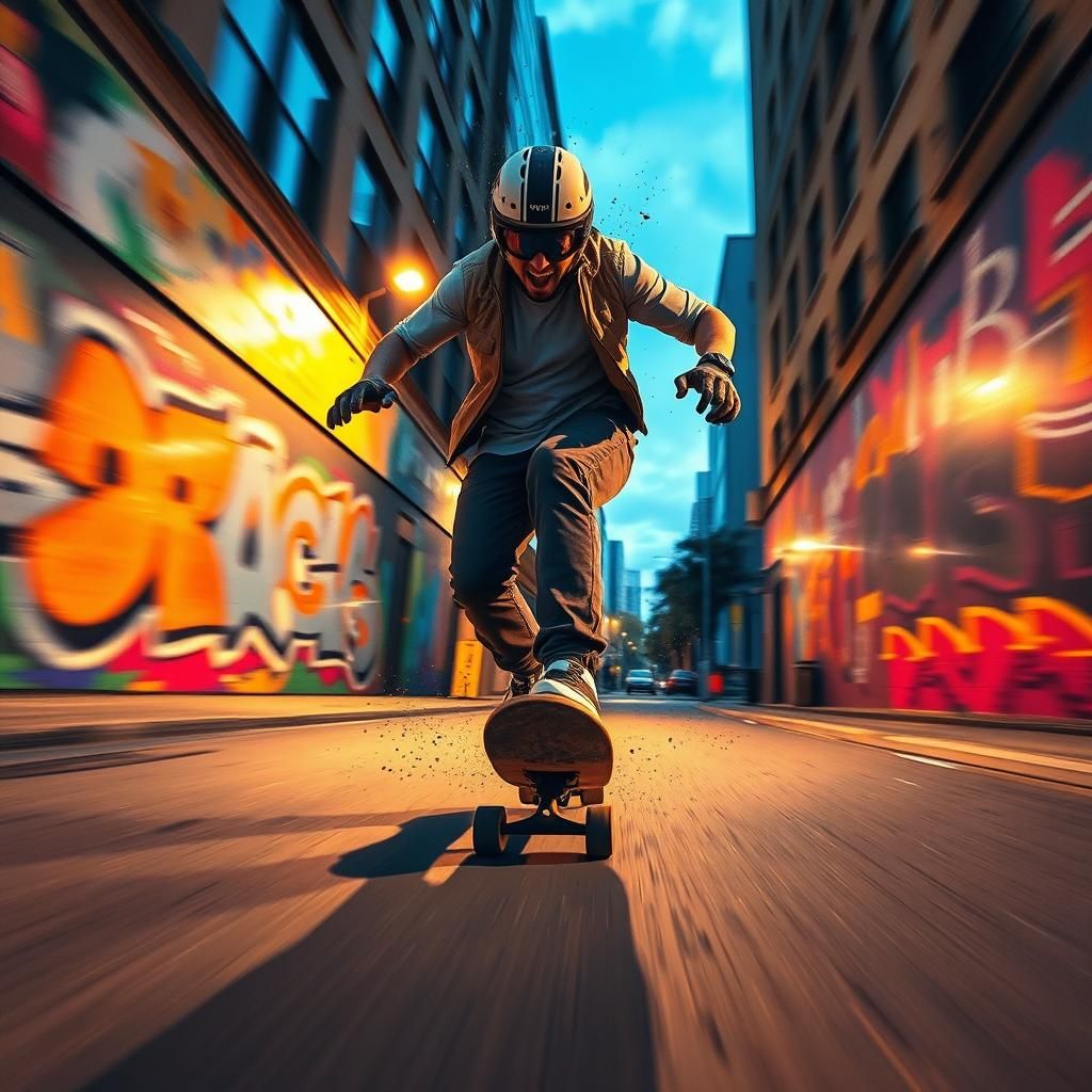 Street Art Action in Vibrant Colors