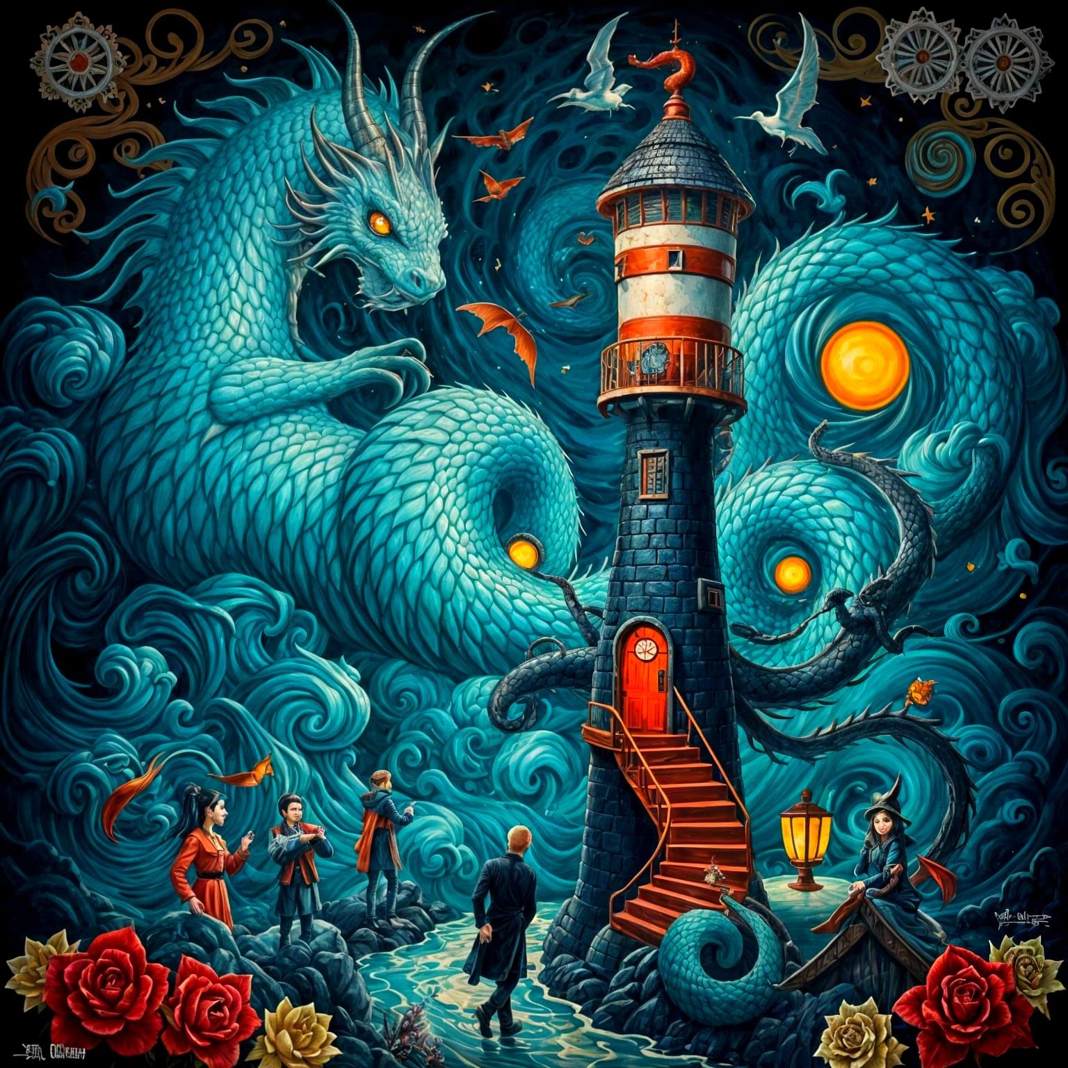 Dragon Embodies Whimsical Coastal Majesty