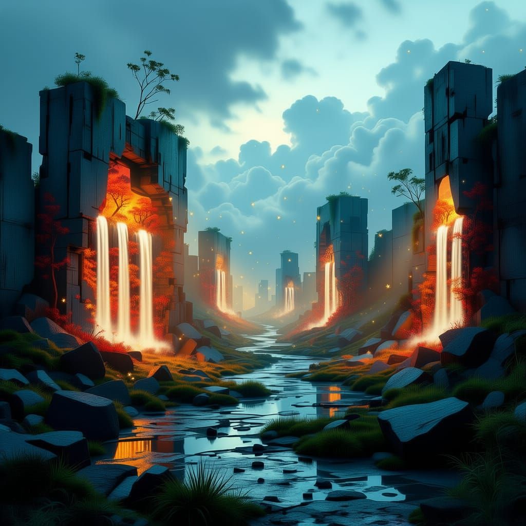 Surreal Rose Blossoms as Portals to Fantasy Worlds