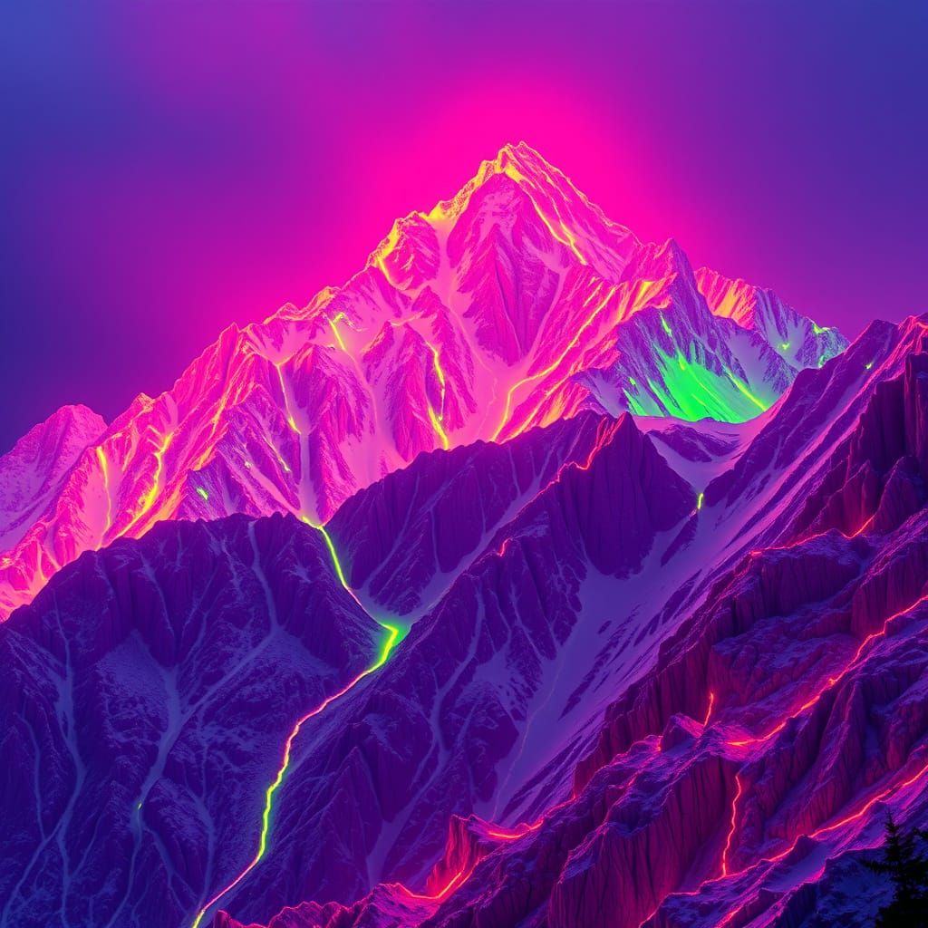 Fluorescent Vivid Topography