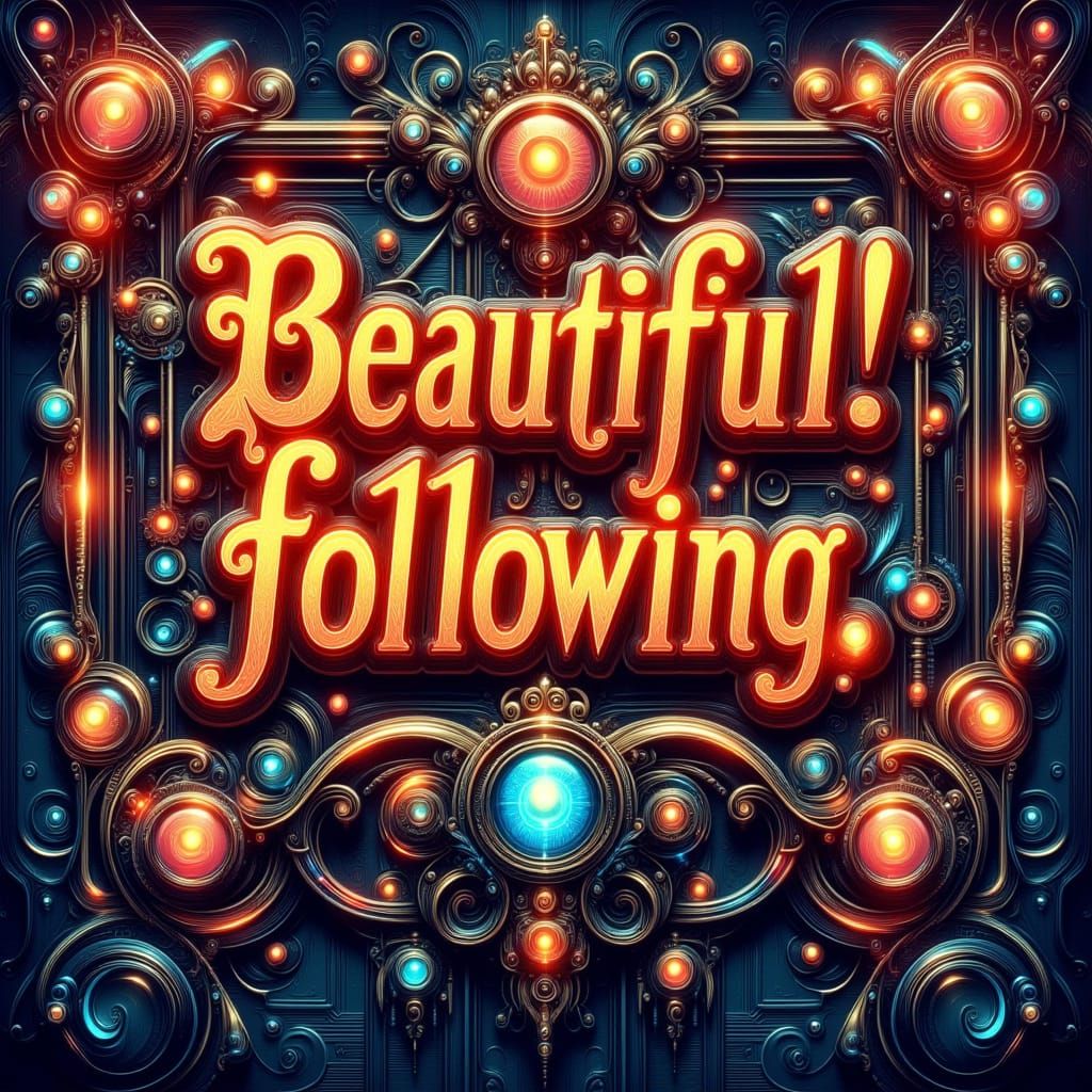 Steampunk Sign in Art Nouveau Style