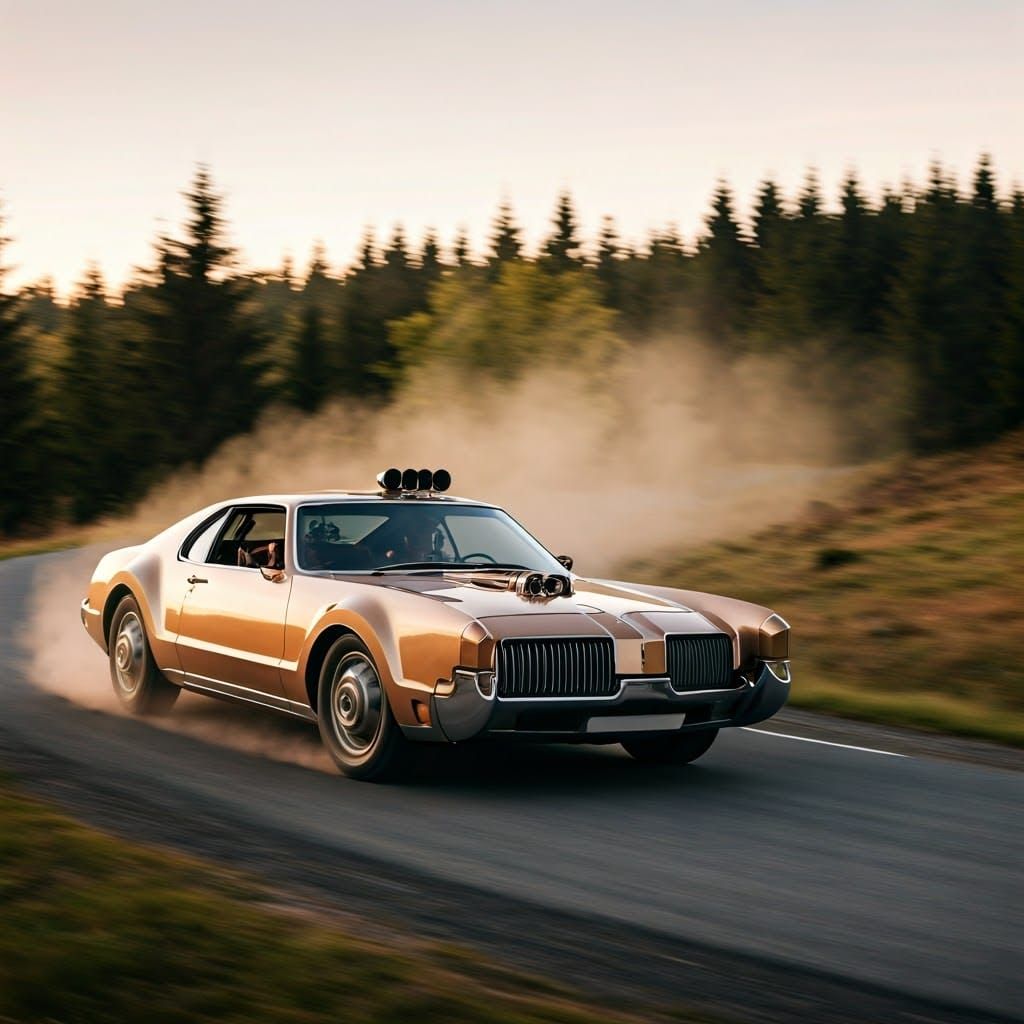Steampunk Pagani-Style Oldsmobile Toronado Drifts Through Ro...