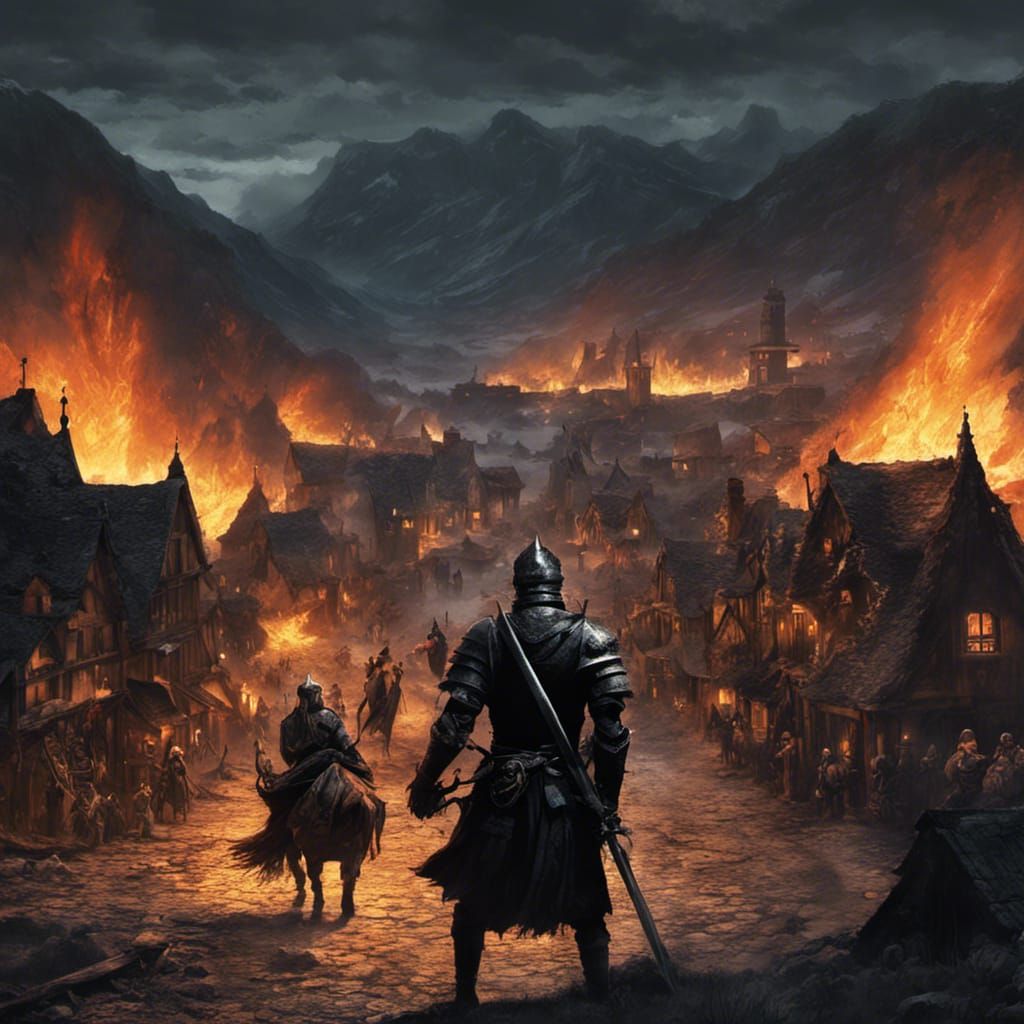 Hero's Desperate Stand Against Dark Ages Dragon