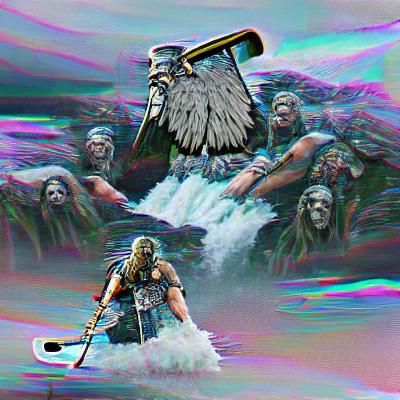 Ethereal Norse Gods Gather in Heavenly Realm