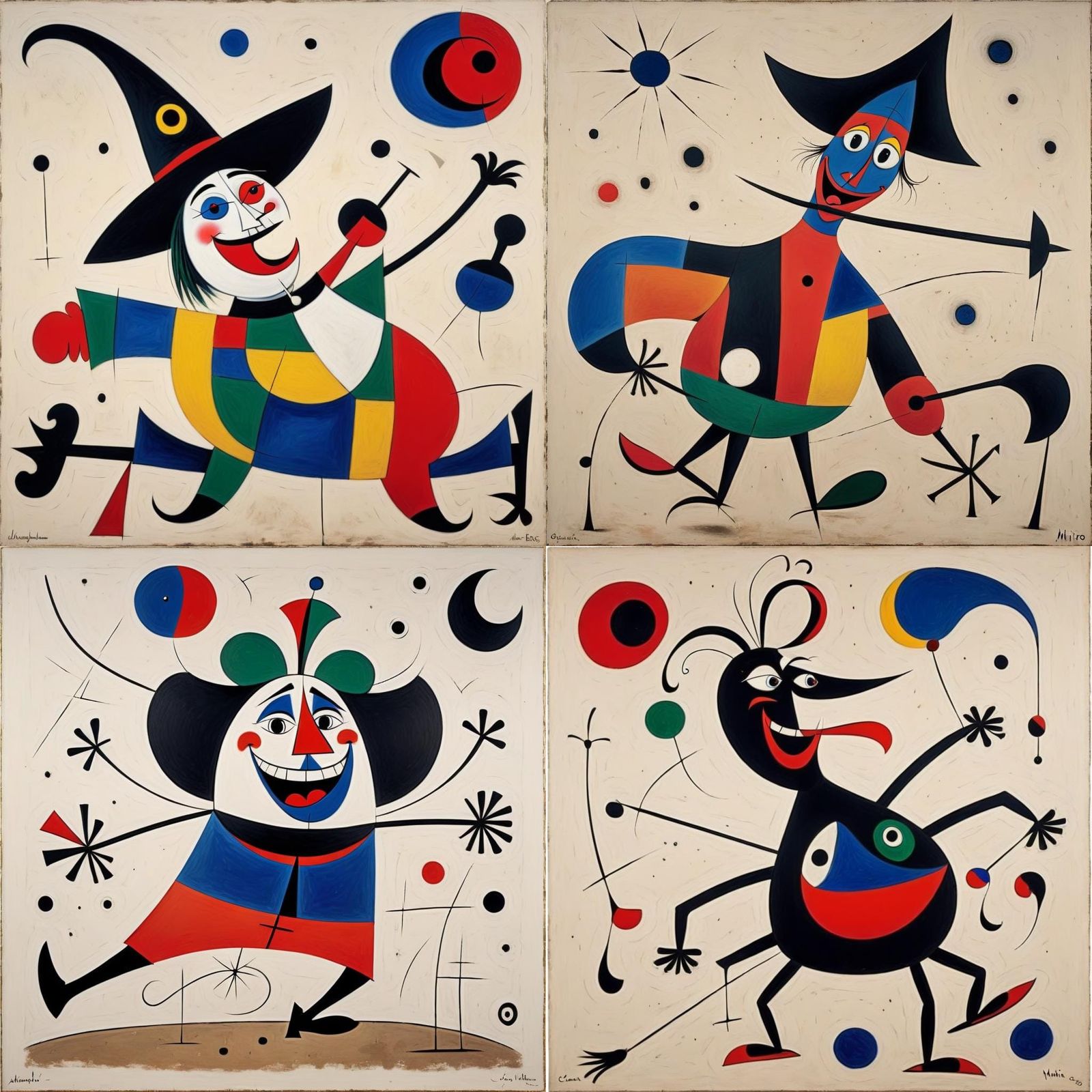 Baroque Figure in Vibrant Surrealist Art