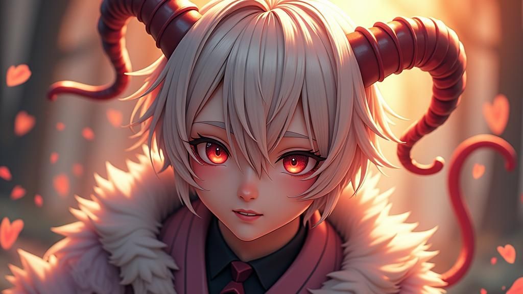 Hyperrealistic Anime Demon in Comforting Aesthetic